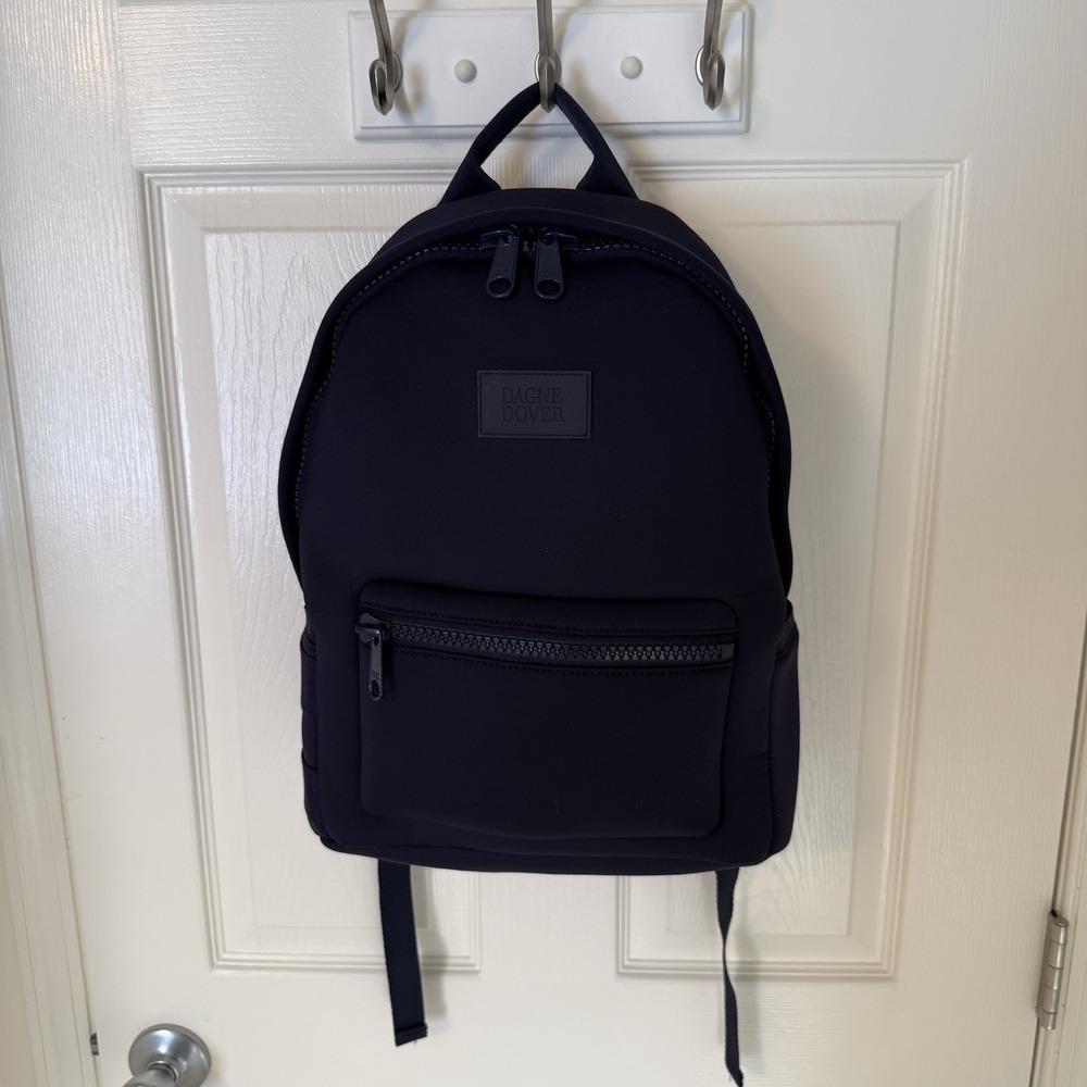 DAGNE DOVER Dakota Neoprene Backpack Diaper Bag Navy Blue 2 Pouches Dust Bag EUC